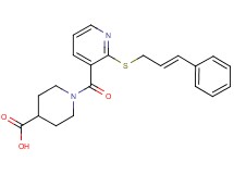 1-[(2-{[(2E)-3-phenylprop-2-en-1-yl]thio}pyridin-3-yl)carbonyl]piperidine-4-carboxylic acid