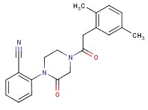 2-{4-[(2,5-dimethylphenyl)acetyl]-2-oxo-1-piperazinyl}benzonitrile