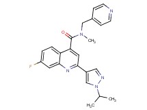 7-fluoro-2-(1-isopropyl-1H-pyrazol-4-yl)-N-methyl-N-(pyridin-4-ylmethyl)quinoline-4-carboxamide