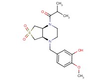 5-{[(4aS*,7aR*)-4-isobutyryl-6,6-dioxidohexahydrothieno[3,4-b]pyrazin-1(2H)-yl]methyl}-2-methoxyphenol