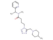 N-methyl-4-{5-[(4-methyl-1-piperidinyl)methyl]-1H-tetrazol-1-yl}-N-[1-(2-pyridinyl)ethyl]butanamide