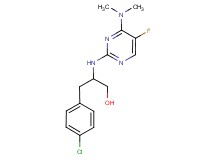 3-(4-chlorophenyl)-2-{[4-(dimethylamino)-5-fluoropyrimidin-2-yl]amino}propan-1-ol