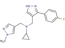 N-{[3-(4-fluorophenyl)-1H-pyrazol-4-yl]methyl}-N-[(1-methyl-1H-pyrazol-4-yl)methyl]cyclopropanamine