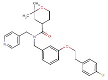 N-{3-[2-(4-fluorophenyl)ethoxy]benzyl}-2,2-dimethyl-N-(4-pyridinylmethyl)tetrahydro-2H-pyran-4-carboxamide