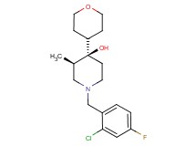 (3R*,4R*)-1-(2-chloro-4-fluorobenzyl)-3-methyl-4-(tetrahydro-2H-pyran-4-yl)-4-piperidinol