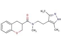 N-[2-(3,5-dimethyl-1H-pyrazol-4-yl)ethyl]-N-methylchromane-3-carboxamide