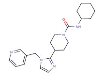 N-cyclohexyl-4-[1-(3-pyridinylmethyl)-1H-imidazol-2-yl]-1-piperidinecarboxamide