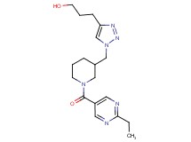 3-[1-({1-[(2-ethylpyrimidin-5-yl)carbonyl]piperidin-3-yl}methyl)-1H-1,2,3-triazol-4-yl]propan-1-ol