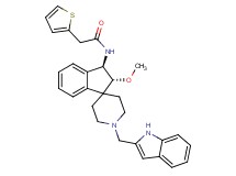 N-[(2R*,3R*)-1'-(1H-indol-2-ylmethyl)-2-methoxy-2,3-dihydrospiro[indene-1,4'-piperidin]-3-yl]-2-(2-thienyl)acetamide