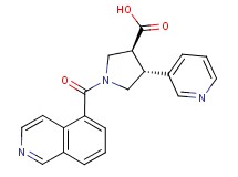 (3S*,4R*)-1-(isoquinolin-5-ylcarbonyl)-4-pyridin-3-ylpyrrolidine-3-carboxylic acid