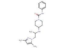4-{[2-(3,5-dimethyl-1H-pyrazol-1-yl)-1-methylethyl]amino}-N-phenylpiperidine-1-carboxamide