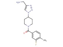 ({1-[1-(3-fluoro-4-methylbenzoyl)-4-piperidinyl]-1H-1,2,3-triazol-4-yl}methyl)amine trifluoroacetate