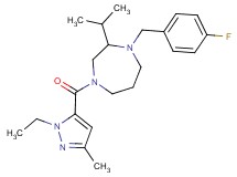 4-[(1-ethyl-3-methyl-1H-pyrazol-5-yl)carbonyl]-1-(4-fluorobenzyl)-2-isopropyl-1,4-diazepane