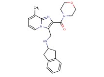 2,3-dihydro-1H-inden-2-yl{[8-methyl-2-(4-morpholinylcarbonyl)imidazo[1,2-a]pyridin-3-yl]methyl}amine