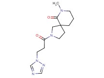 7-methyl-2-[3-(1H-1,2,4-triazol-1-yl)propanoyl]-2,7-diazaspiro[4.5]decan-6-one