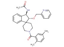 N-[(2R*,3R*)-1'-(2,5-dimethylbenzoyl)-2-(2-pyridinylmethoxy)-2,3-dihydrospiro[indene-1,4'-piperidin]-3-yl]acetamide