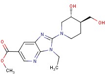 methyl 3-ethyl-2-[(3R*,4R*)-3-hydroxy-4-(hydroxymethyl)-1-piperidinyl]-3H-imidazo[4,5-b]pyridine-6-carboxylate