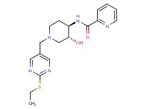 N-((3R*,4R*)-1-{[2-(ethylthio)pyrimidin-5-yl]methyl}-3-hydroxypiperidin-4-yl)pyridine-2-carboxamide