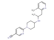 6-(4-{[1-methyl-2-(3-methylpyridin-2-yl)ethyl]amino}piperidin-1-yl)nicotinonitrile