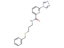 N-[3-(benzylthio)propyl]-6-(4H-1,2,4-triazol-4-yl)pyridine-2-carboxamide