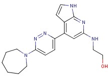 2-{[4-(6-azepan-1-ylpyridazin-3-yl)-1H-pyrrolo[2,3-b]pyridin-6-yl]amino}ethanol