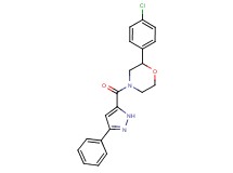 2-(4-chlorophenyl)-4-[(3-phenyl-1H-pyrazol-5-yl)carbonyl]morpholine
