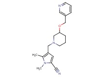 1,5-dimethyl-4-{[3-(3-pyridinylmethoxy)-1-piperidinyl]methyl}-1H-pyrrole-2-carbonitrile