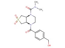 (4aR*,7aS*)-4-[4-(hydroxymethyl)benzoyl]-N,N-dimethylhexahydrothieno[3,4-b]pyrazine-1(2H)-carboxamide 6,6-dioxide