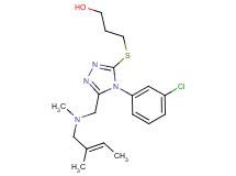 3-{[4-(3-chlorophenyl)-5-({methyl[(2E)-2-methyl-2-buten-1-yl]amino}methyl)-4H-1,2,4-triazol-3-yl]thio}-1-propanol