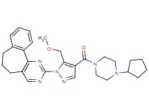 2-[4-[(4-cyclopentyl-1-piperazinyl)carbonyl]-5-(methoxymethyl)-1H-pyrazol-1-yl]-6,7-dihydro-5H-benzo[6,7]cyclohepta[1,2-d]pyrimidine