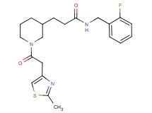 N-(2-fluorobenzyl)-3-{1-[(2-methyl-1,3-thiazol-4-yl)acetyl]-3-piperidinyl}propanamide