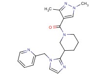 2-[(2-{1-[(1,3-dimethyl-1H-pyrazol-4-yl)carbonyl]-3-piperidinyl}-1H-imidazol-1-yl)methyl]pyridine