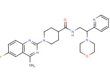 1-(6-fluoro-4-methyl-2-quinazolinyl)-N-[2-(4-morpholinyl)-2-(2-pyridinyl)ethyl]-4-piperidinecarboxamide