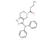 3-[3-(diphenylmethyl)-1,4,6,7-tetrahydro-5H-pyrazolo[4,3-c]pyridin-5-yl]-3-oxopropan-1-amine
