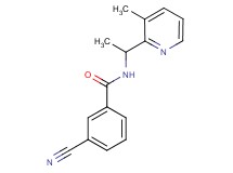 3-cyano-N-[1-(3-methylpyridin-2-yl)ethyl]benzamide