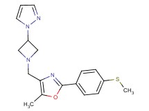 5-methyl-2-[4-(methylthio)phenyl]-4-{[3-(1H-pyrazol-1-yl)azetidin-1-yl]methyl}-1,3-oxazole