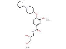 4-[(1-cyclopentyl-4-piperidinyl)oxy]-N-(2-hydroxy-3-methoxypropyl)-3-methoxybenzamide