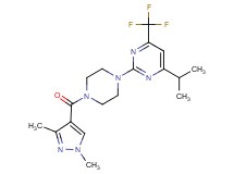 2-{4-[(1,3-dimethyl-1H-pyrazol-4-yl)carbonyl]-1-piperazinyl}-4-isopropyl-6-(trifluoromethyl)pyrimidine