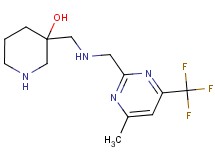 3-[({[4-methyl-6-(trifluoromethyl)-2-pyrimidinyl]methyl}amino)methyl]-3-piperidinol dihydrochloride