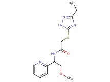 2-[(3-ethyl-1H-1,2,4-triazol-5-yl)thio]-N-(2-methoxy-1-pyridin-2-ylethyl)acetamide
