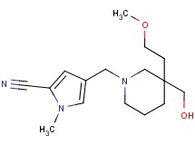 4-{[3-(hydroxymethyl)-3-(2-methoxyethyl)-1-piperidinyl]methyl}-1-methyl-1H-pyrrole-2-carbonitrile