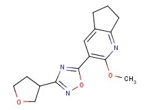 2-methoxy-3-[3-(tetrahydrofuran-3-yl)-1,2,4-oxadiazol-5-yl]-6,7-dihydro-5H-cyclopenta[b]pyridine