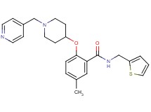5-methyl-2-{[1-(4-pyridinylmethyl)-4-piperidinyl]oxy}-N-(2-thienylmethyl)benzamide