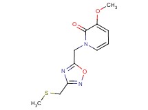 3-methoxy-1-({3-[(methylthio)methyl]-1,2,4-oxadiazol-5-yl}methyl)pyridin-2(1H)-one