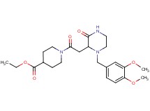 ethyl 1-{[1-(3,4-dimethoxybenzyl)-3-oxo-2-piperazinyl]acetyl}-4-piperidinecarboxylate