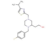 2-{1-(4-fluorobenzyl)-4-[(4-isopropyl-1,3-thiazol-2-yl)methyl]-2-piperazinyl}ethanol
