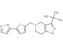3-tert-butyl-5-{[5-(1H-pyrazol-5-yl)-2-thienyl]methyl}-4,5,6,7-tetrahydro-1H-pyrazolo[4,3-c]pyridine trifluoroacetate