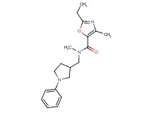 2-ethyl-N,4-dimethyl-N-[(1-phenylpyrrolidin-3-yl)methyl]-1,3-oxazole-5-carboxamide
