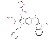 methyl 5-{[(1-methyl-1H-benzimidazol-2-yl)methyl]amino}-1-(2-phenylethyl)-3-[(tetrahydro-2-furanylcarbonyl)amino]-1H-pyrrolo[2,3-b]pyridine-2-carboxylate