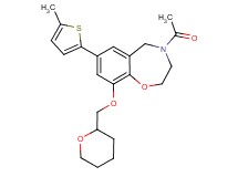 4-acetyl-7-(5-methyl-2-thienyl)-9-(tetrahydro-2H-pyran-2-ylmethoxy)-2,3,4,5-tetrahydro-1,4-benzoxazepine